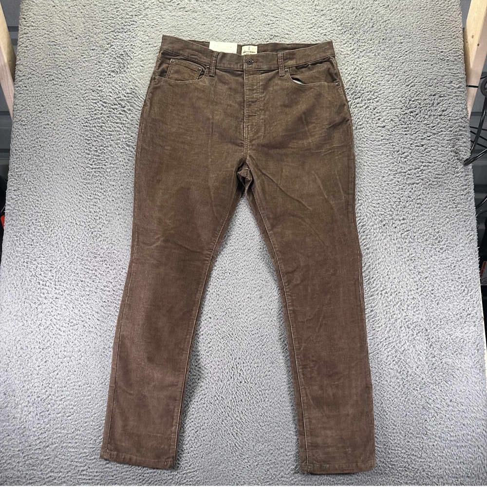 Mutual Weave Pant Mens 38x32 Brown Cotton Corduroy Chino Tapered Relaxed Stretch